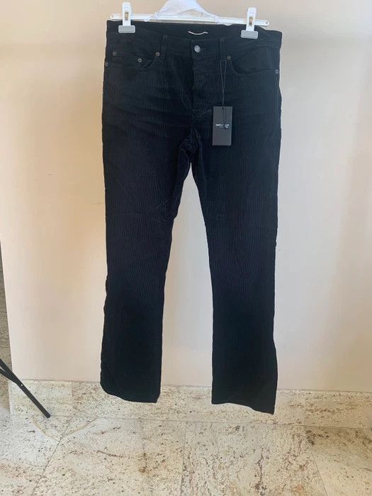 Saint Laurent Paris D17 Corduroy flare Denim in Black Size US 29 - 2 Thumbnail