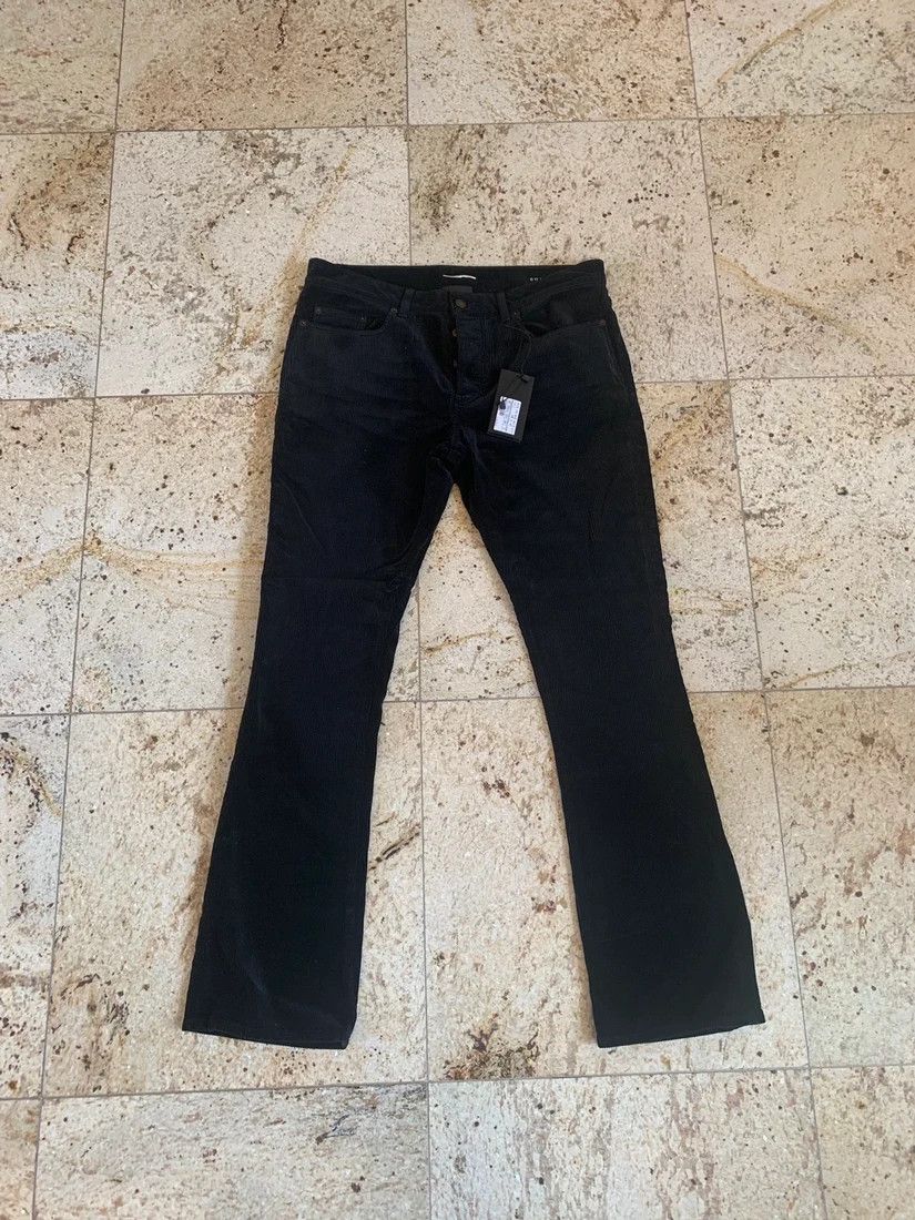Saint Laurent Paris D17 Corduroy flare Denim in Black Size US 29 - 9 Thumbnail