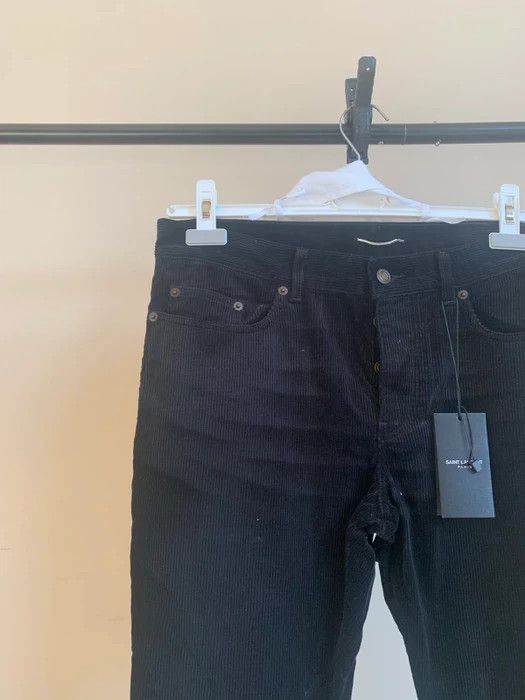 Saint Laurent Paris D17 Corduroy flare Denim in Black Size US 29 - 3 Thumbnail