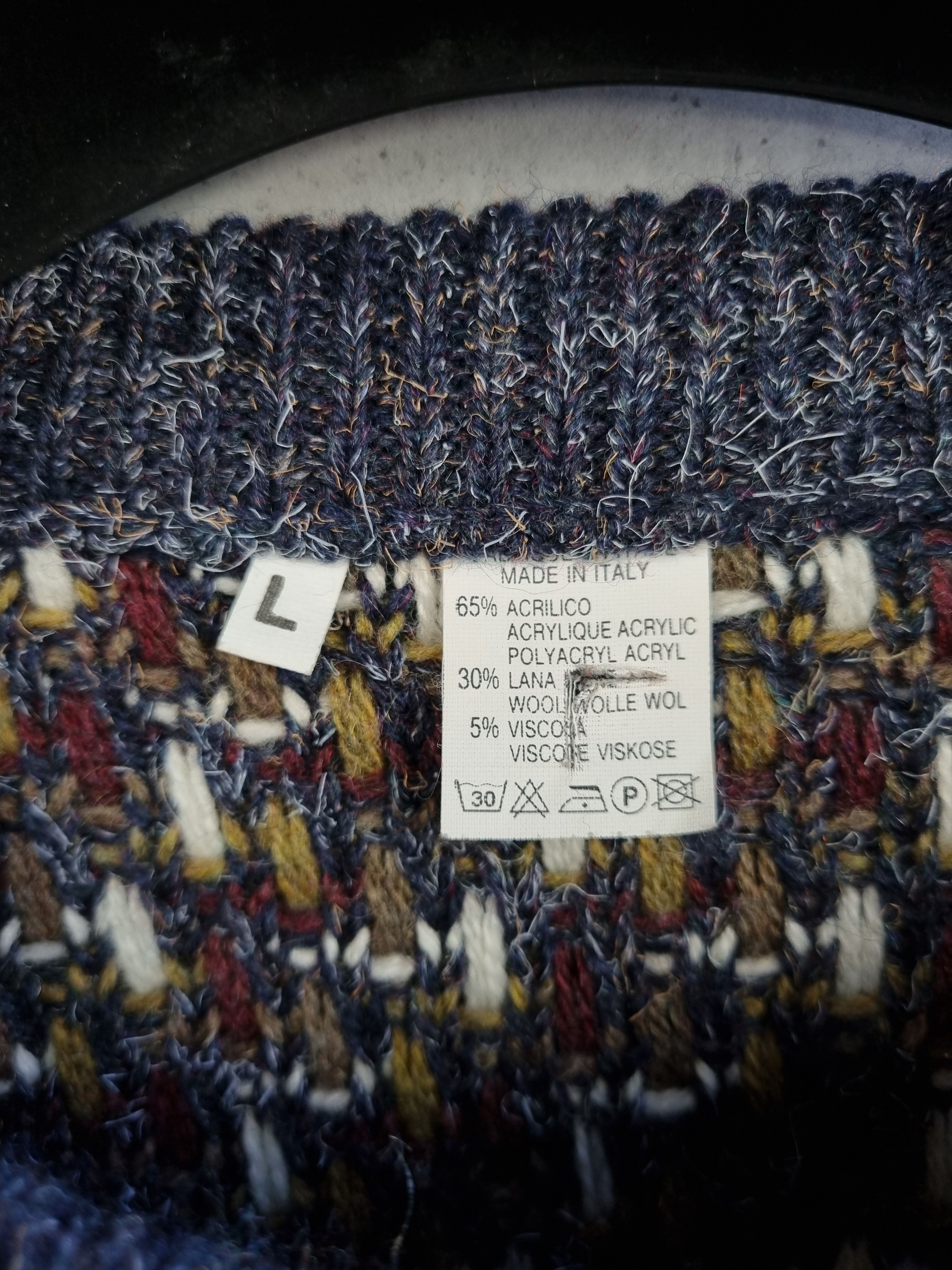 Vintage Rare Wool Beautiful Sweater made in Italy Size US L / EU 52-54 / 3 - 5 Thumbnail