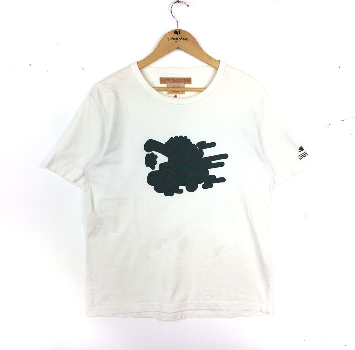 Japanese Brand Keith Haring x Kriff Mayer T-Shirt Big Logo Pop Art Street Size US L / EU 52-54 / 3 - 1 Thumbnail