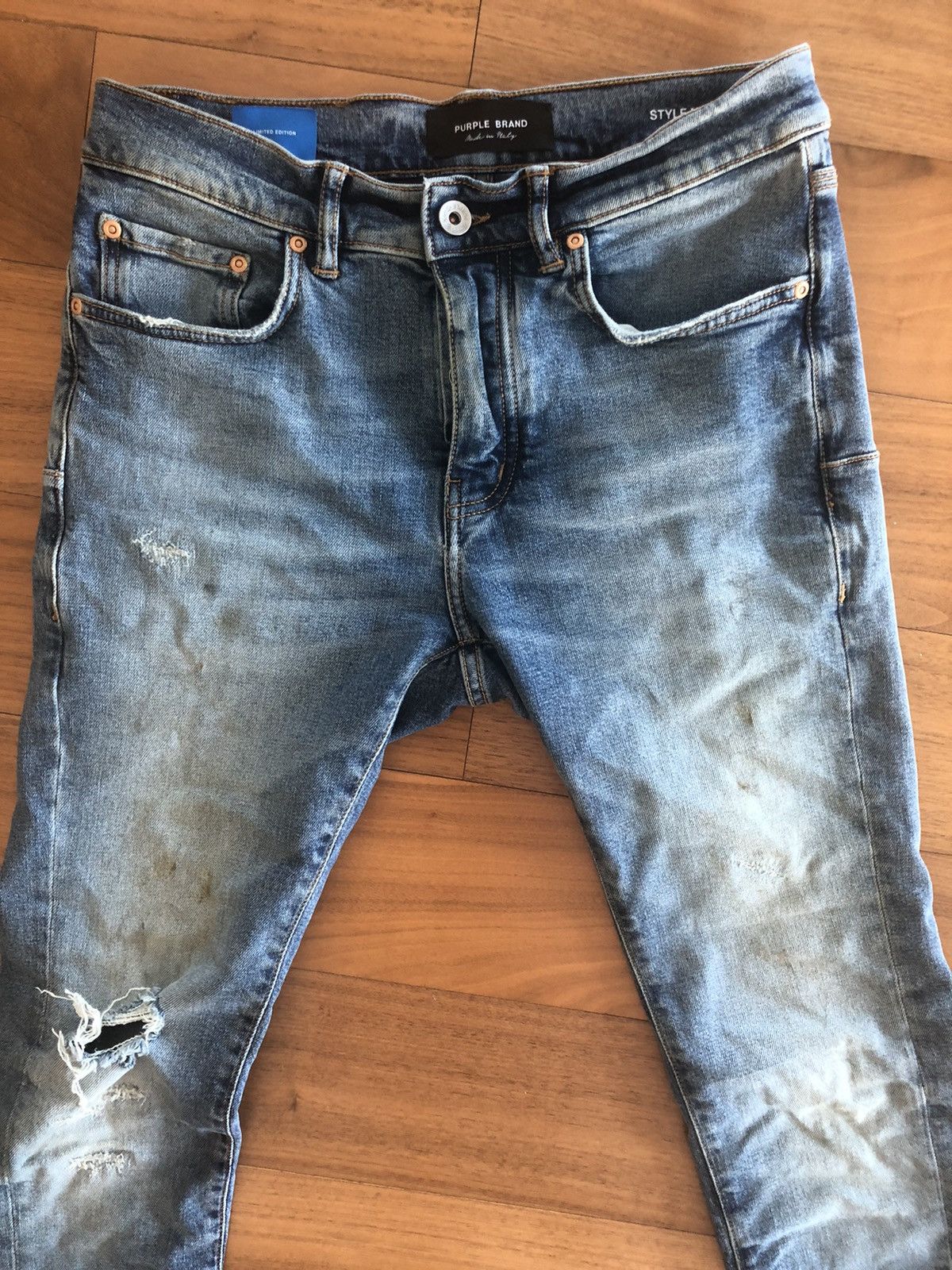 Purple Purple Brand Faded Indigo Painter Size US 29 - 1 Thumbnail