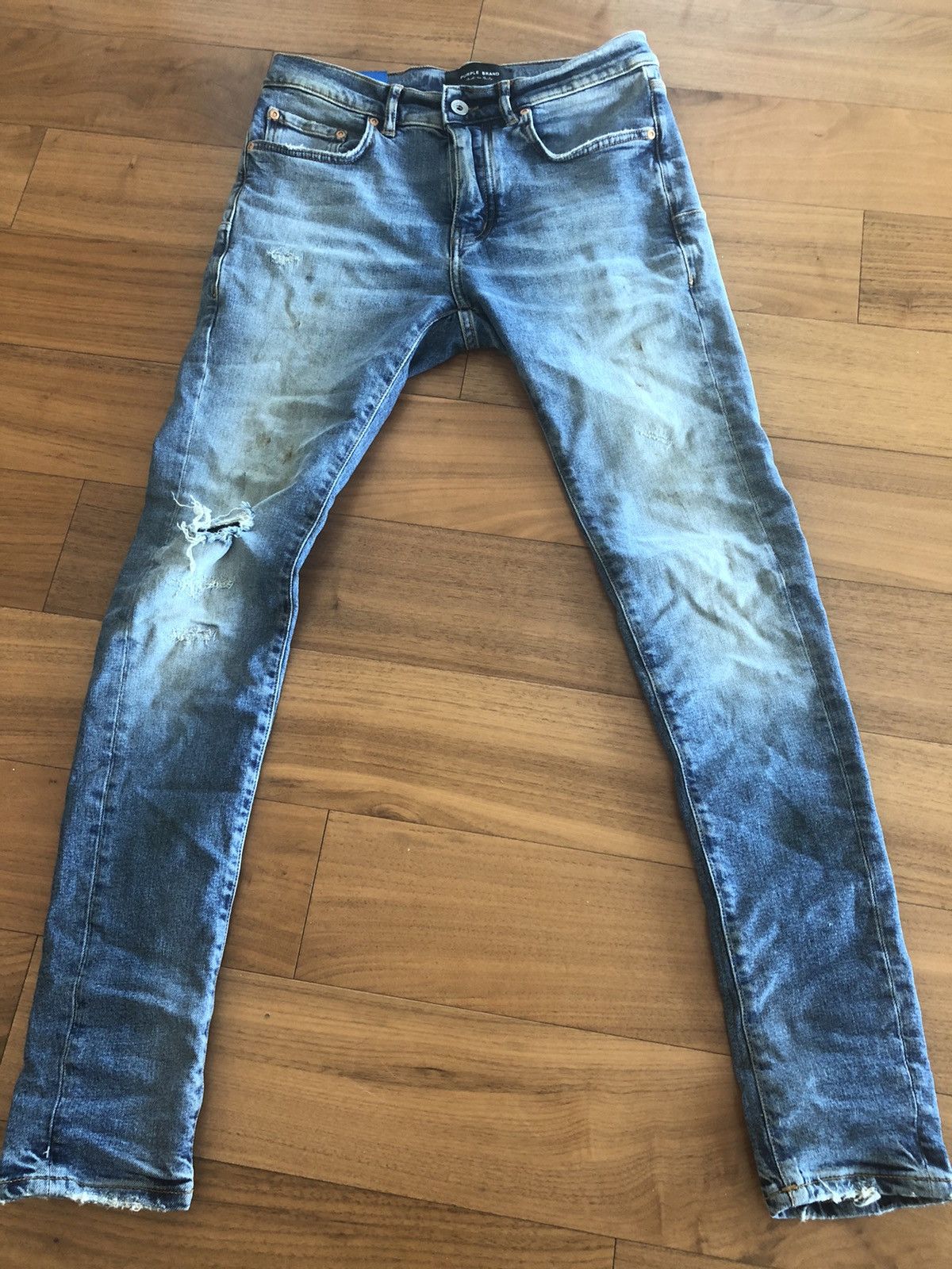 Purple Purple Brand Faded Indigo Painter Size US 29 - 2 Thumbnail