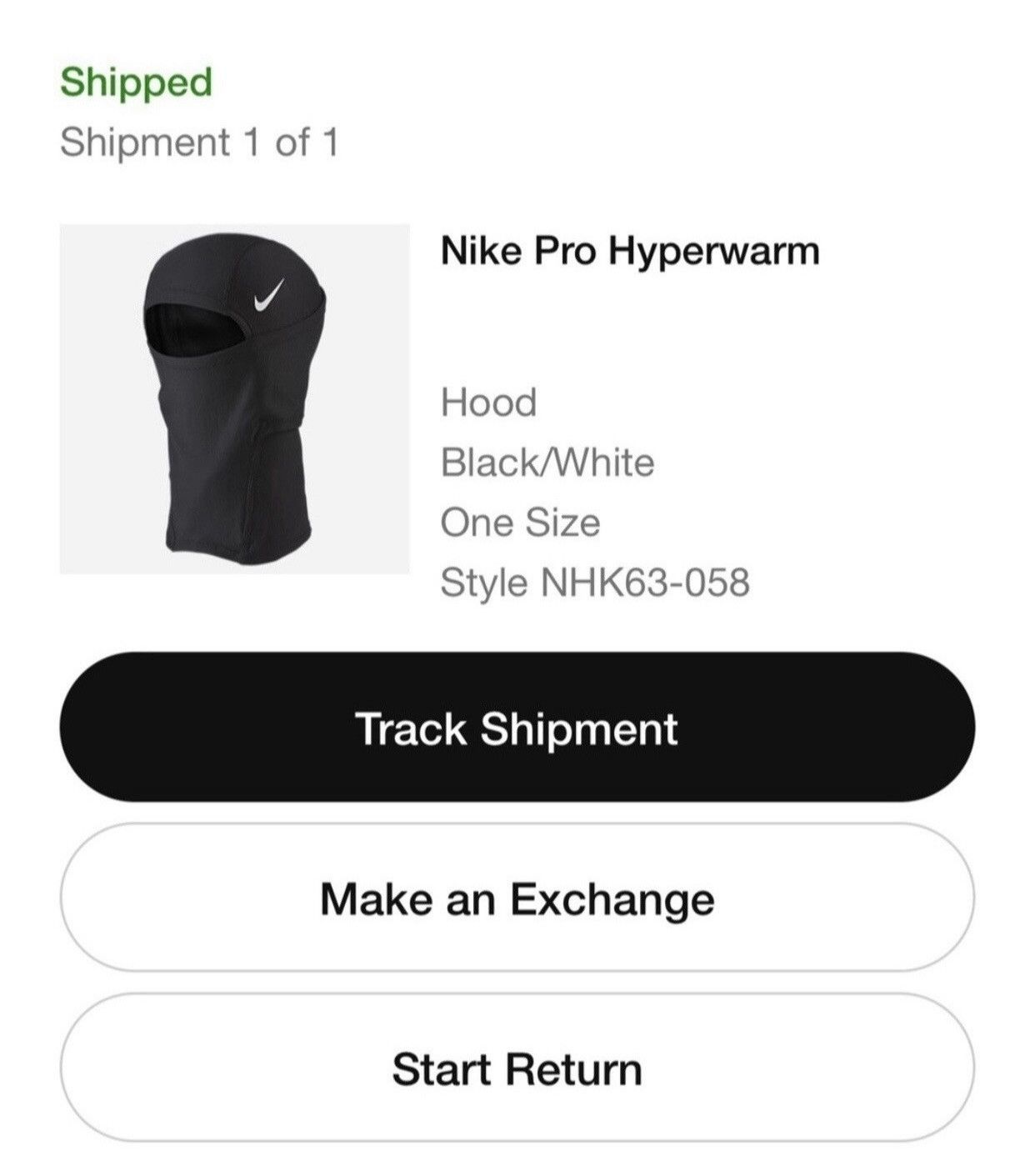 Vintage Nike Pro Hypewarm Hood Ski Mask Balaclava Size ONE SIZE - 4 Thumbnail