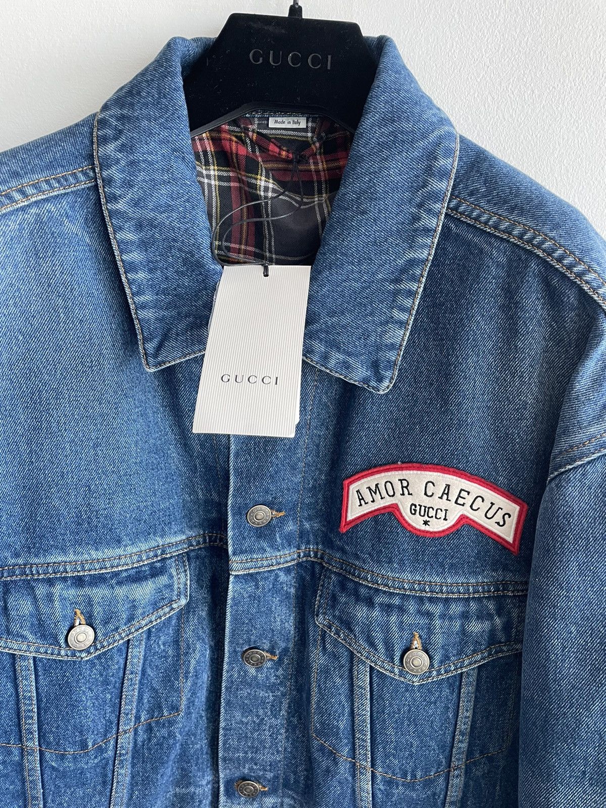 Gucci $3,300 Value Sold Out Super Runway Iconic Logo Denim Jacket Size US XL / EU 56 / 4 - 21 Thumbnail