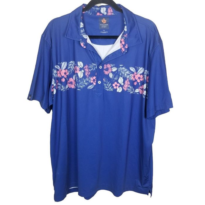 Donald Ross Donald Ross Sport XL Floral Short Sleeves Golf Polo Shirt