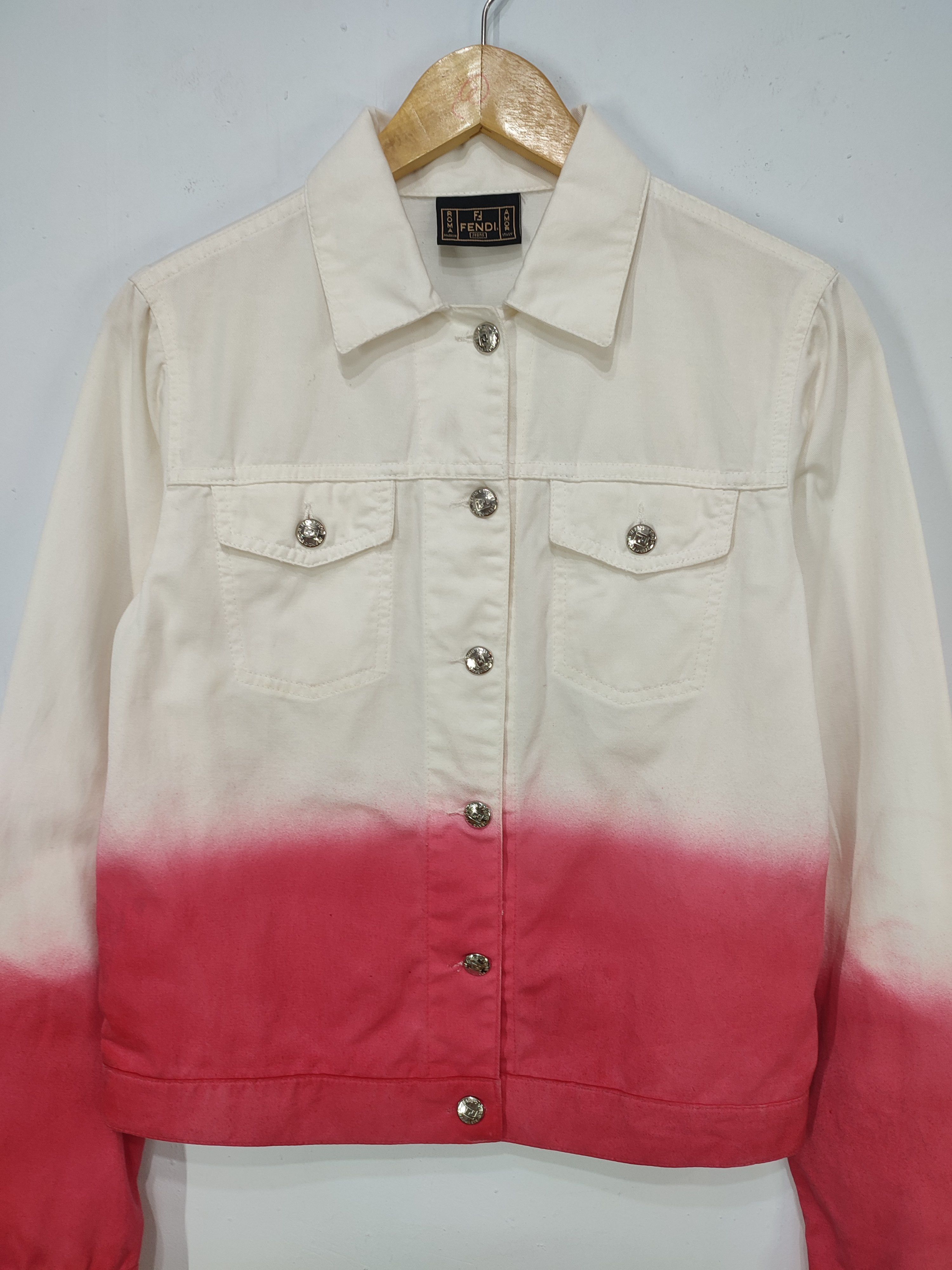 Fendi RARE🔥Fendi Gradient Trucker Jacket Size US S / EU 44-46 / 1 - 2 Thumbnail