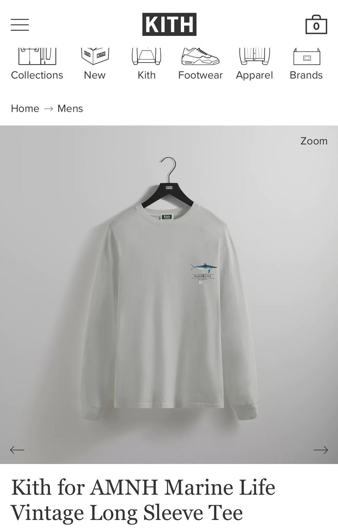 Kith Kith AMNH Marine Life Long Sleeve Tee | Grailed