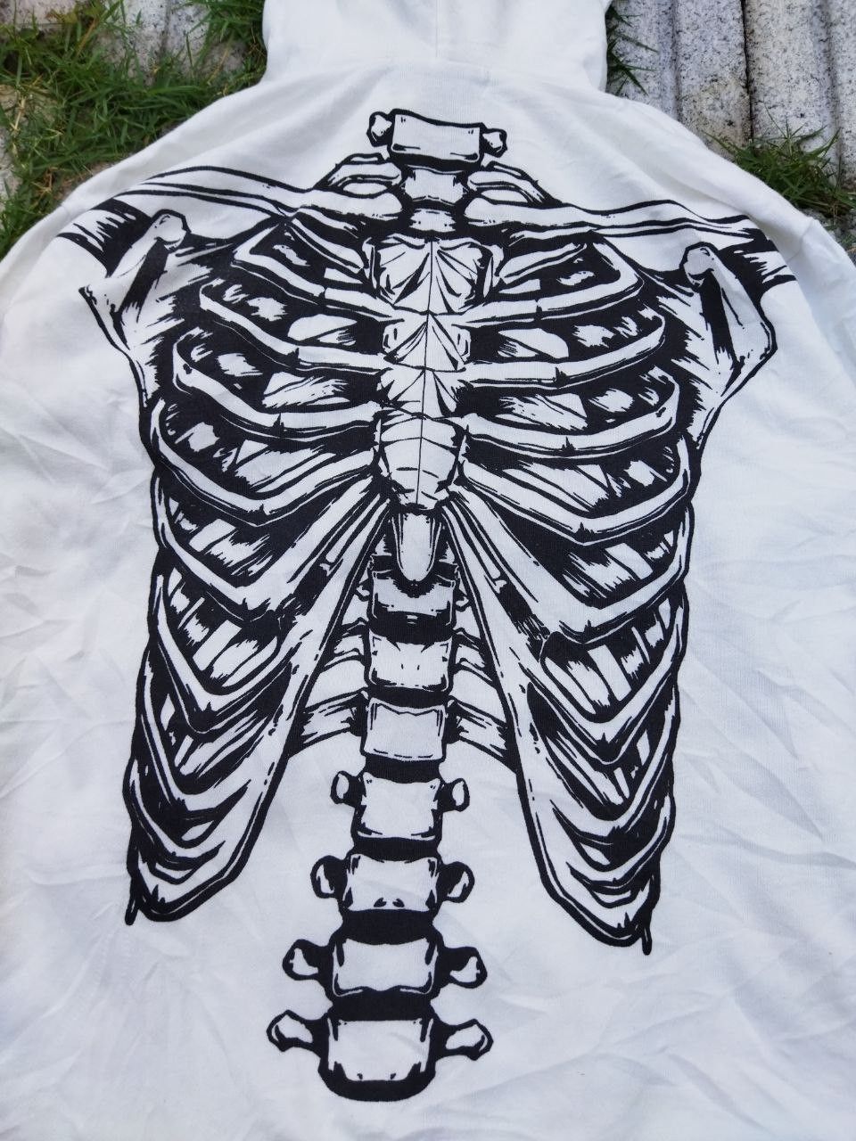 Japanese Brand Glad News Japan Skeleton Hoodie Size L / US 10 / IT 46 - 3 Thumbnail