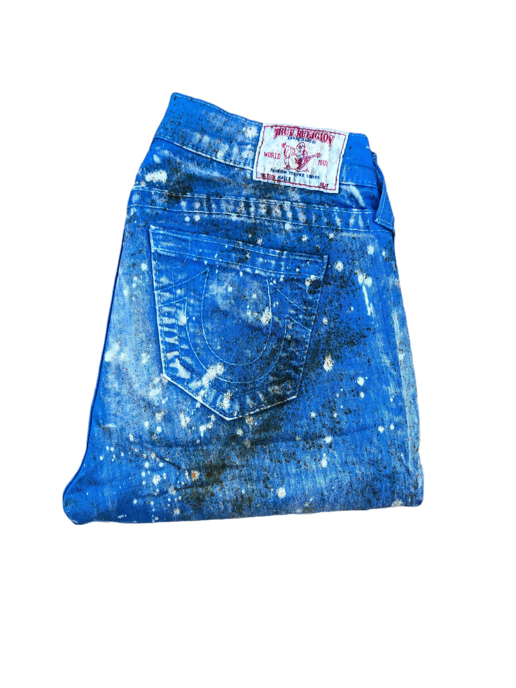 Vintage Trashed True Religion Jeans Size 27 HALLE Blue