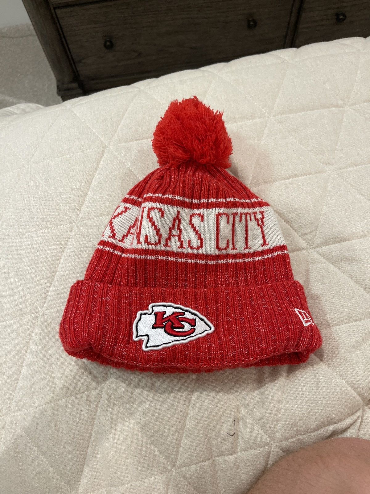 New Era Kansas City Chiefs Super Bowl LIX 59 Beanie - Red, Travis Kelce, Mahomes, NFL Football Cap, One Size
