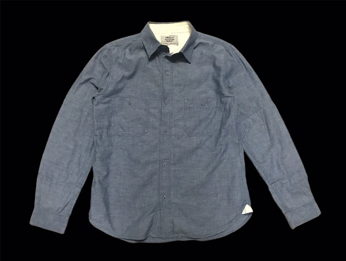 YAECA YAECA LONG SLEEVE CHAMBRAY SHIRT Size US S / EU 44-46 / 1 - 3 Thumbnail