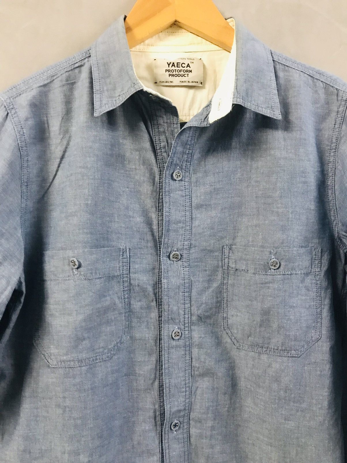 YAECA YAECA LONG SLEEVE CHAMBRAY SHIRT Size US S / EU 44-46 / 1 - 5 Thumbnail