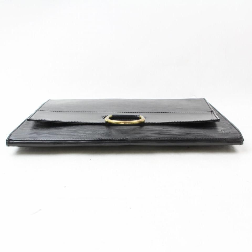 Louis Vuitton Epi Noir Pochette Lena Ring Fold Clutch 869006