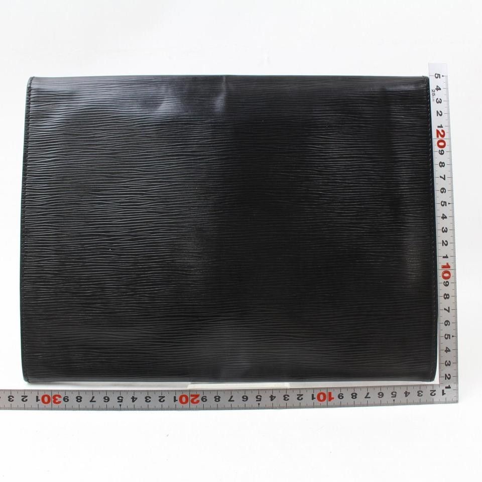 Louis Vuitton Epi Noir Pochette Lena Ring Fold Clutch 869006
