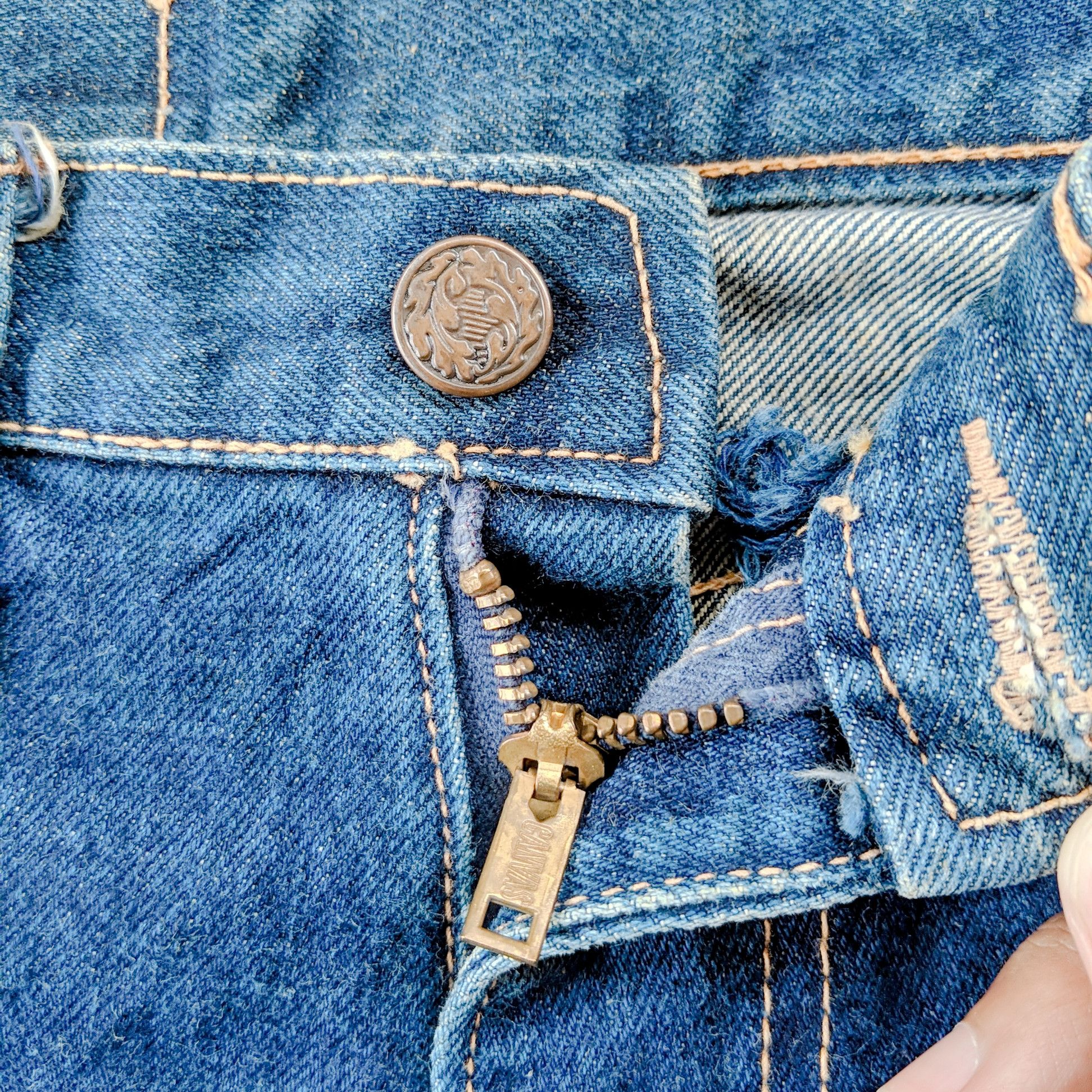 Japanese Brand W32 Vintage Canvas Faded Flare Sick Denim Distressed Pants Size US 32 / EU 48 - 10 Thumbnail