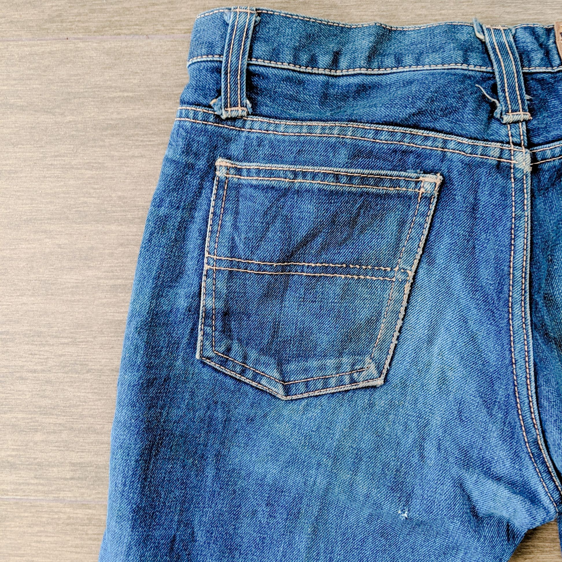 Japanese Brand W32 Vintage Canvas Faded Flare Sick Denim Distressed Pants Size US 32 / EU 48 - 4 Thumbnail