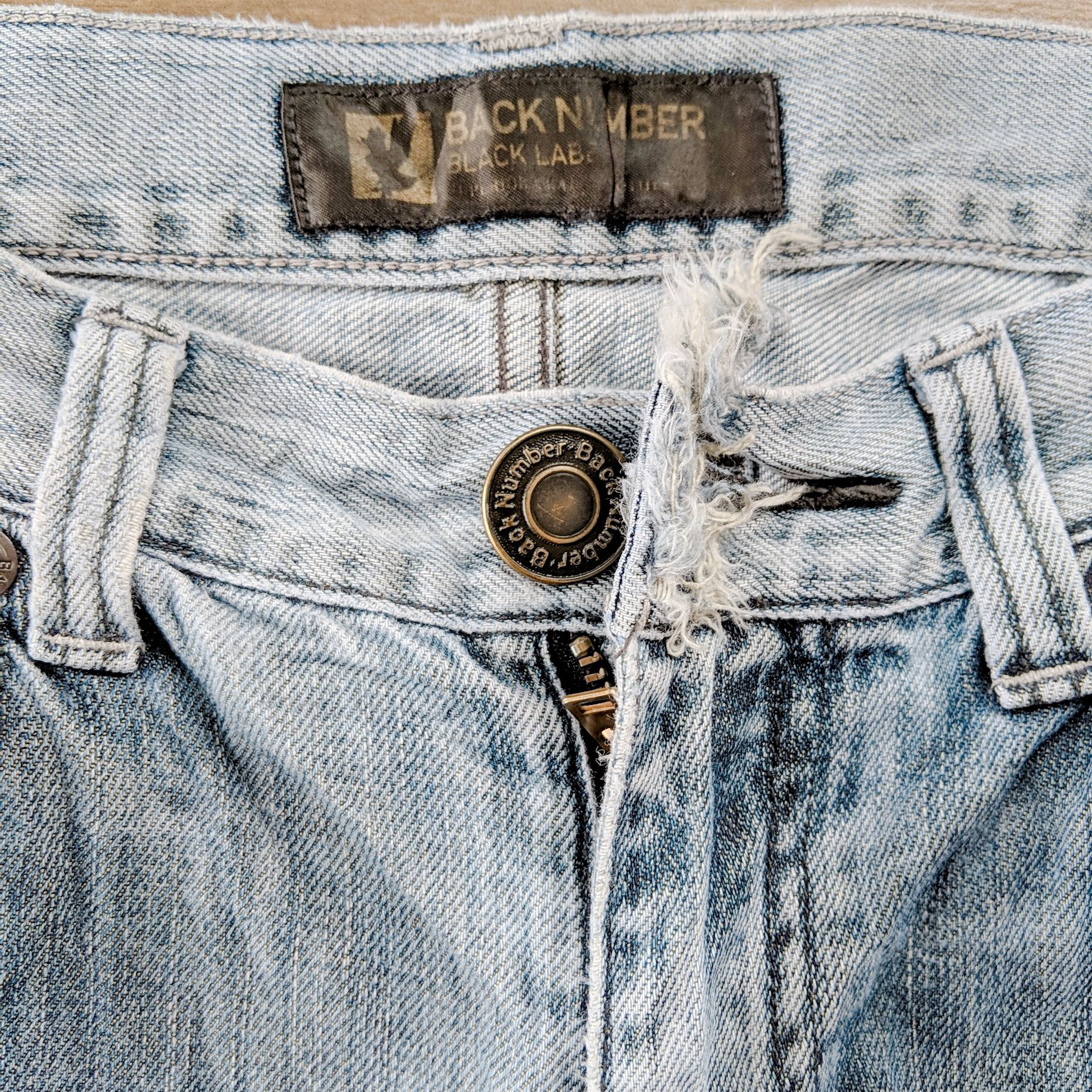 Japanese Brand × Jean × Vintage Vintage Back Number Black Label Faded Denim Pants Size US 32 / EU 48 - 9 Thumbnail
