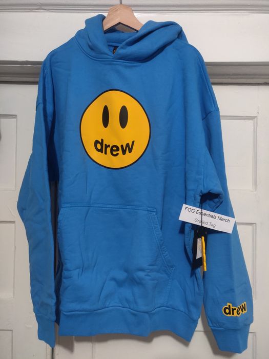 Justin Bieber (XXSXL) Sky Blue Mascot Drew House Hoodie Smiley Grailed