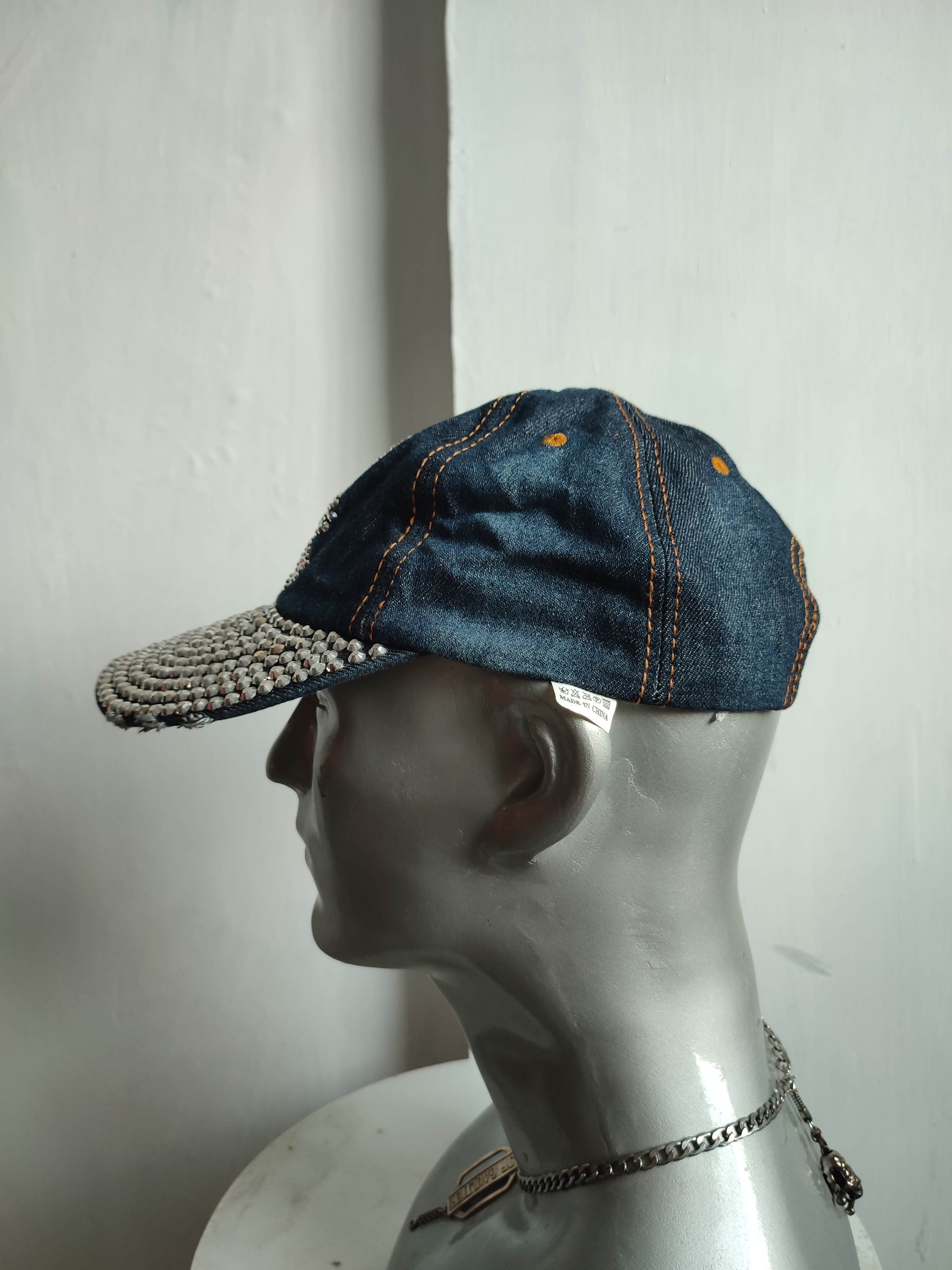 Other 🔥Unknown Sparkling Skull Skeleton Punk Distressed Hats Size ONE SIZE - 6 Thumbnail
