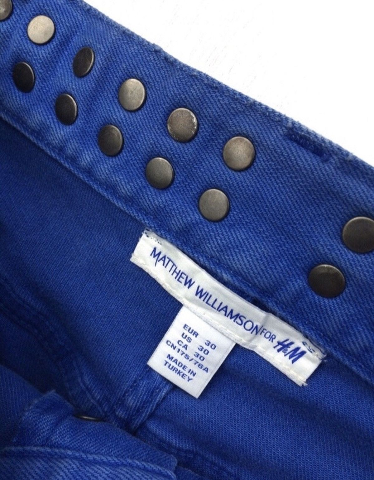 Matthew Williamson Matthew Williamson For H&M Blue Trouserd Skinny Casual Pant Size 32" / US 10 / IT 46 - 3 Thumbnail