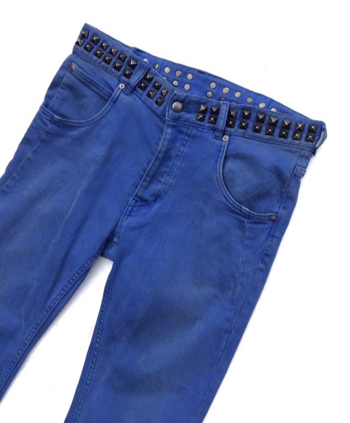 Matthew Williamson Matthew Williamson For H&M Blue Trouserd Skinny Casual Pant Size 32" / US 10 / IT 46 - 4 Thumbnail