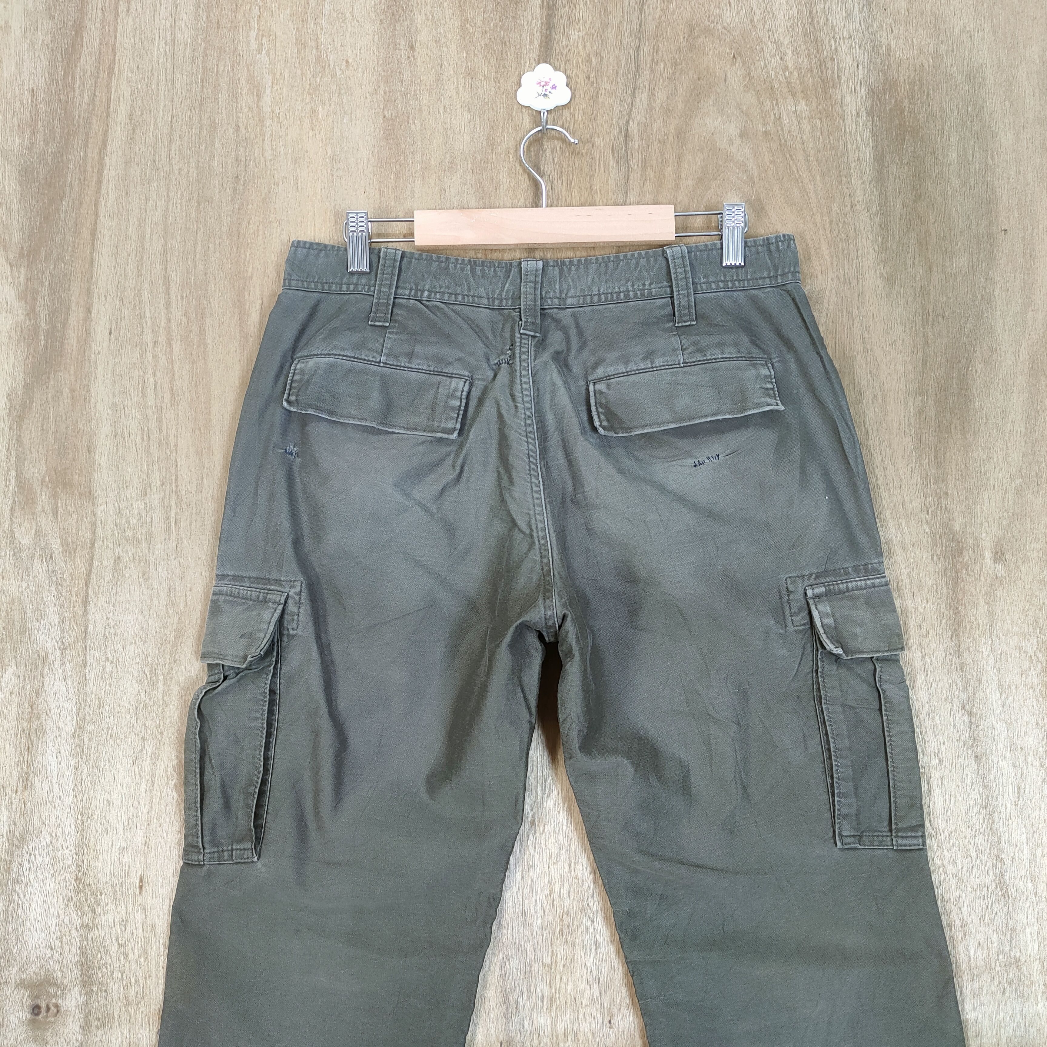 Japanese Brand GREEN LABEL FADED WORKWEAR CARGO PANTS Size US 32 / EU 48 - 10 Thumbnail