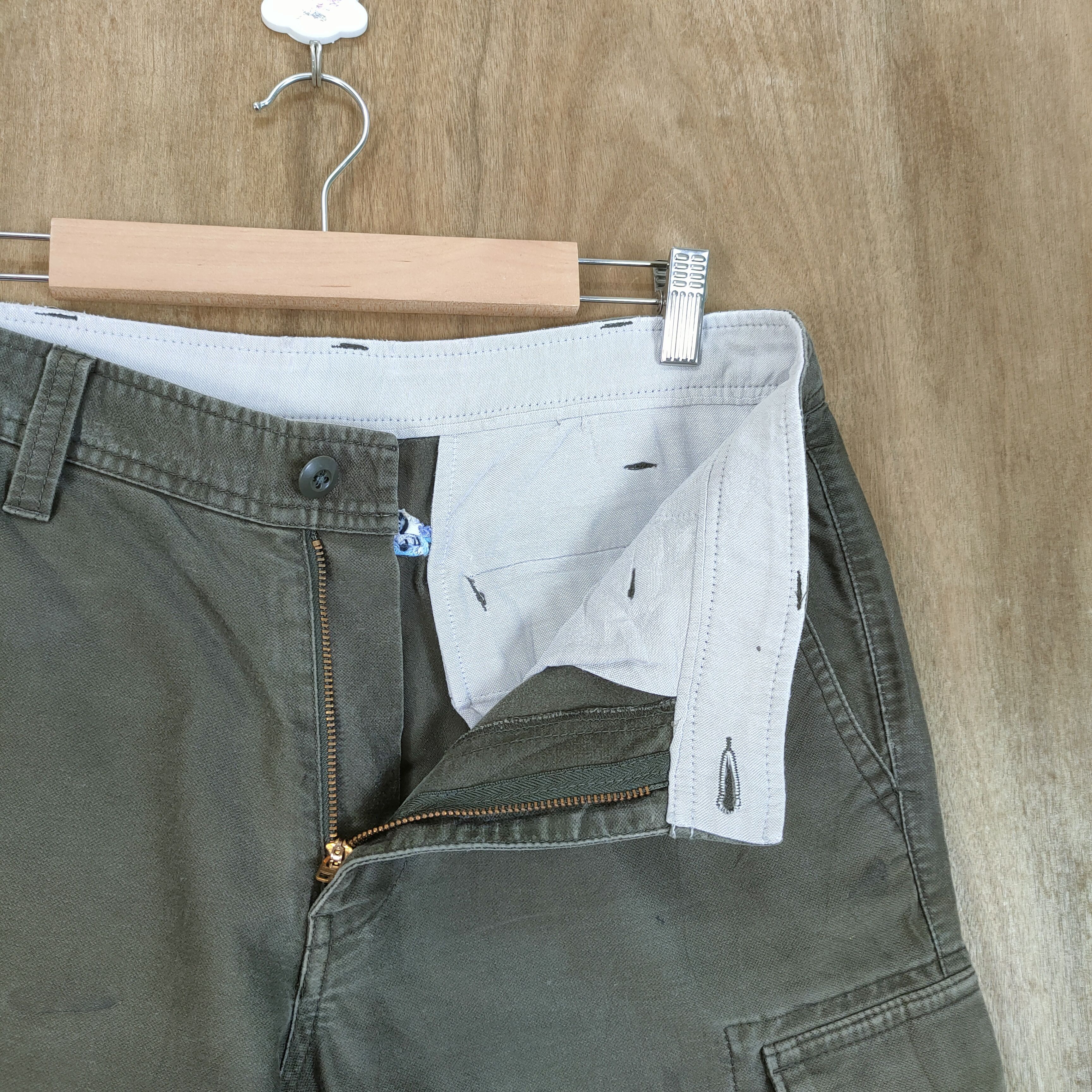 Japanese Brand GREEN LABEL FADED WORKWEAR CARGO PANTS Size US 32 / EU 48 - 14 Thumbnail