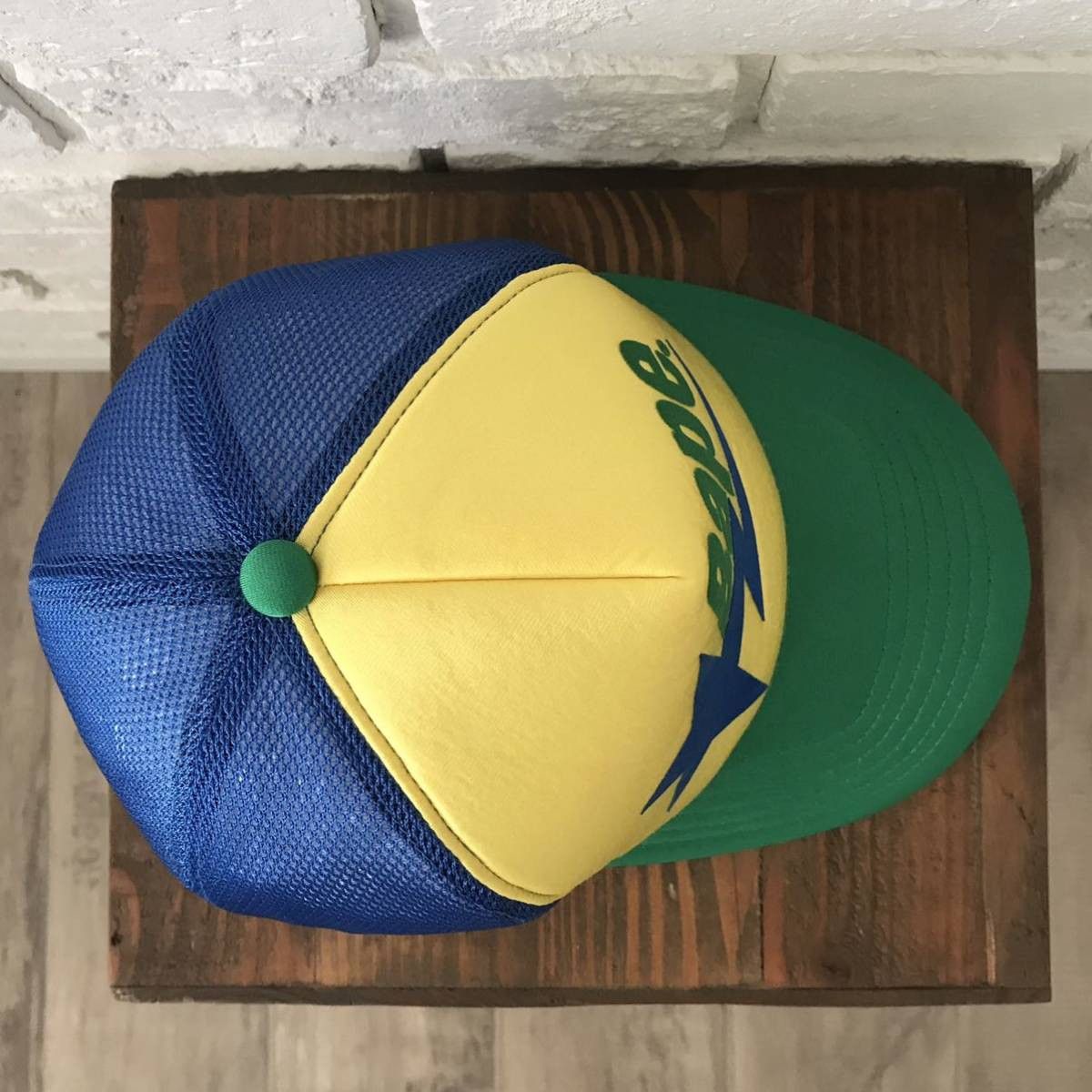 Bape BAPE BAPESTA logo Brazil color trucker hat cap Size ONE SIZE - 6 Thumbnail