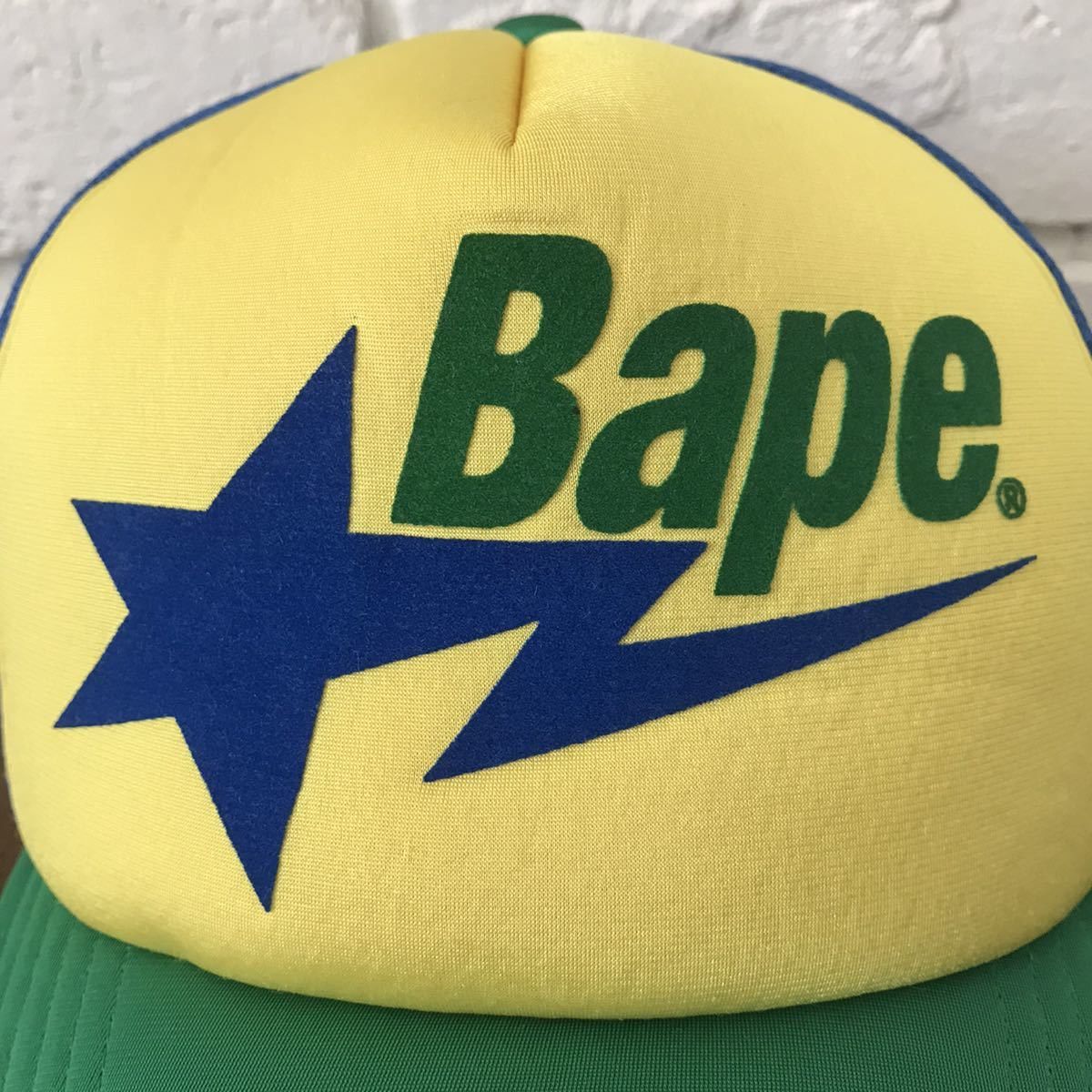 Bape BAPE BAPESTA logo Brazil color trucker hat cap Size ONE SIZE - 2 Thumbnail