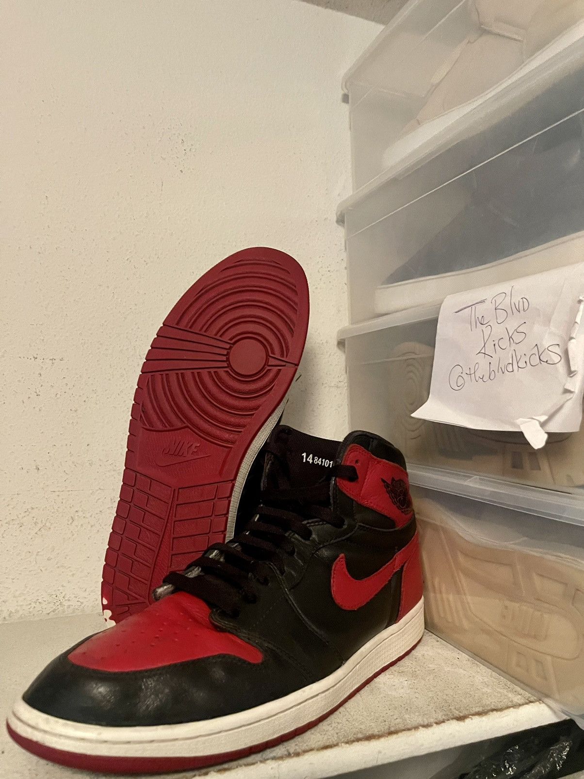 Jordan Brand 2016 Nike Air Jordan Retro 1 I High OG Bred Banned Size US 14 / EU 47 - 2 Thumbnail