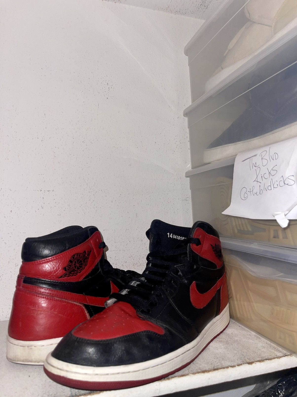 Jordan Brand 2016 Nike Air Jordan Retro 1 I High OG Bred Banned Size US 14 / EU 47 - 3 Thumbnail