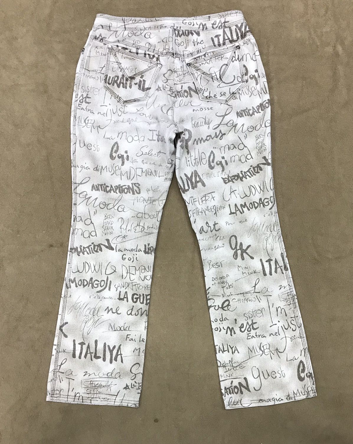 Designer × Japanese Brand Modagoji Over Print Art Bootcut Pants Size US 30 / EU 46 - 2 Thumbnail
