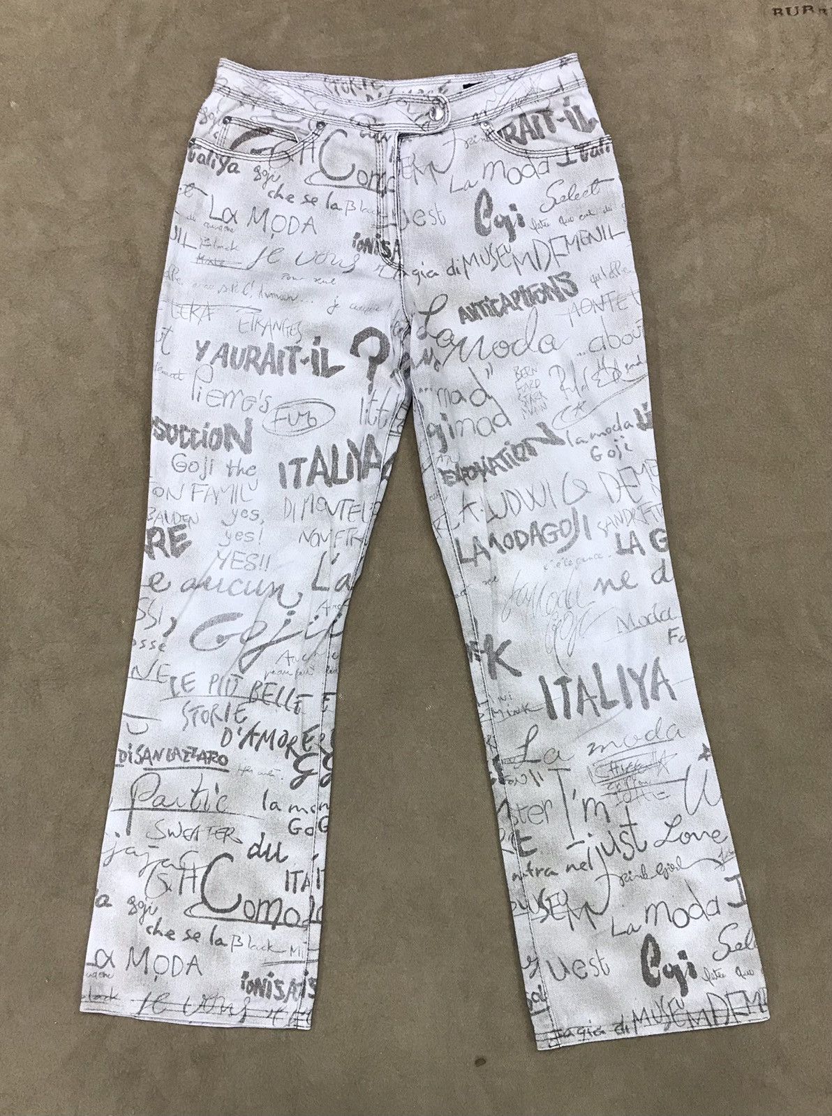 Designer × Japanese Brand Modagoji Over Print Art Bootcut Pants Size US 30 / EU 46 - 1 Thumbnail