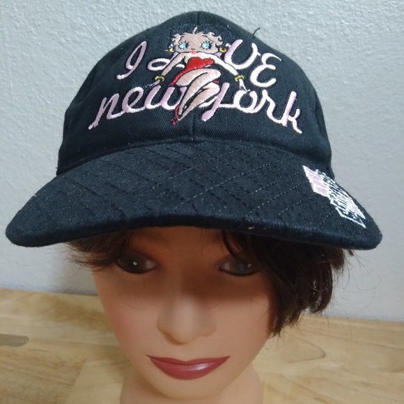 Vintage Betty Boop I Love New York Strap Back Hat Cap Betty Boop Hat main image 2
