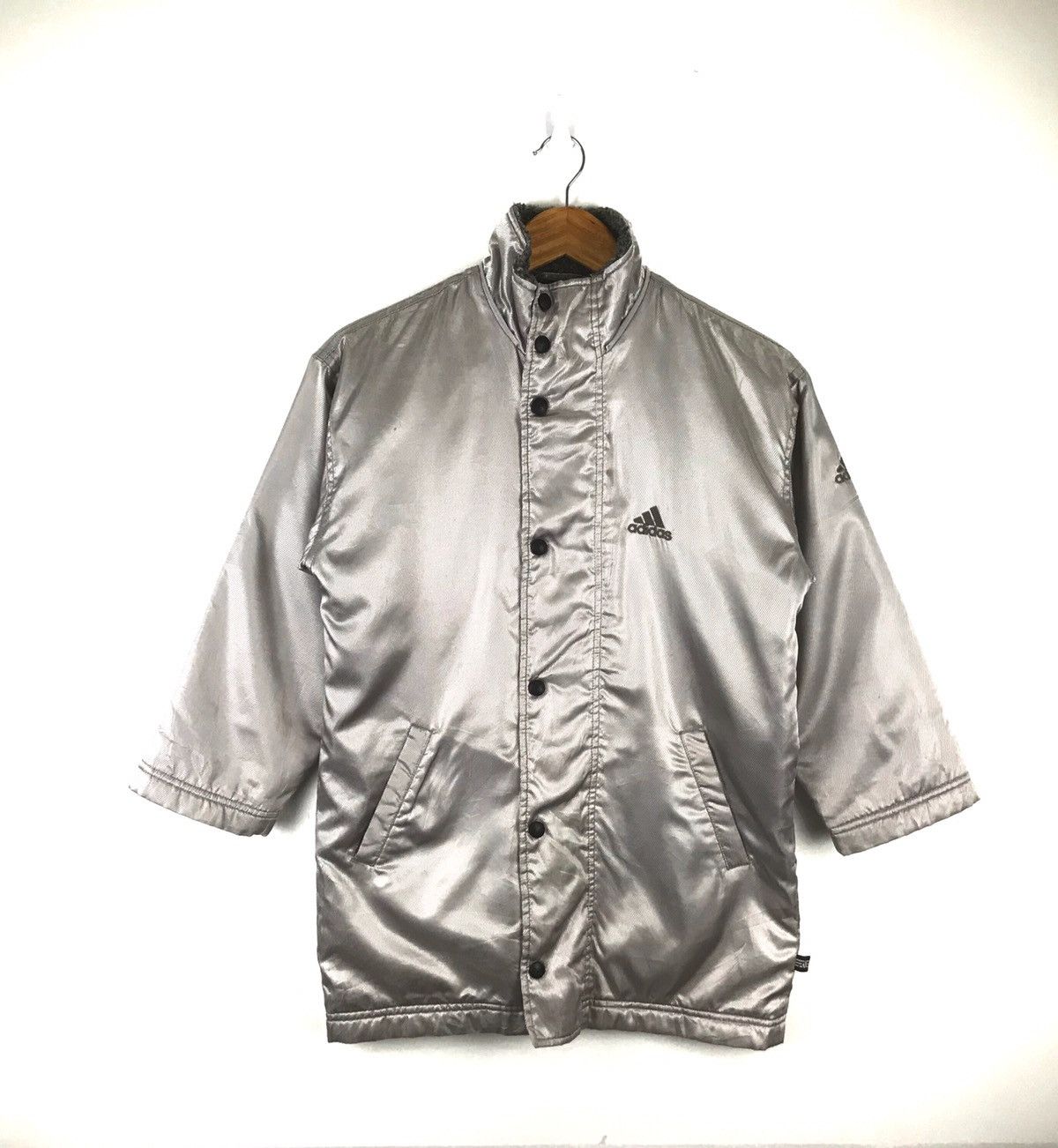 Adidas Vintage Adidas Zipper Button Up Medium Size Grey Jacket Size US M / EU 48-50 / 2 - 3 Thumbnail