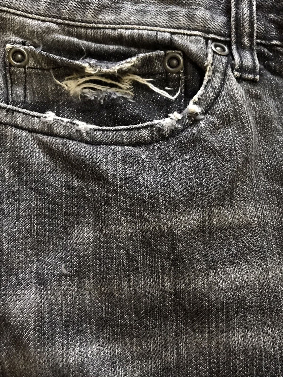 If Six Was Nine Rupert Edge Poem Flare Distressed Jeans Size US 31 - 7 Thumbnail