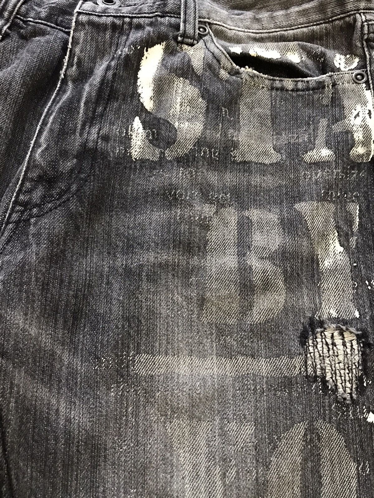If Six Was Nine Rupert Edge Poem Flare Distressed Jeans Size US 31 - 9 Thumbnail