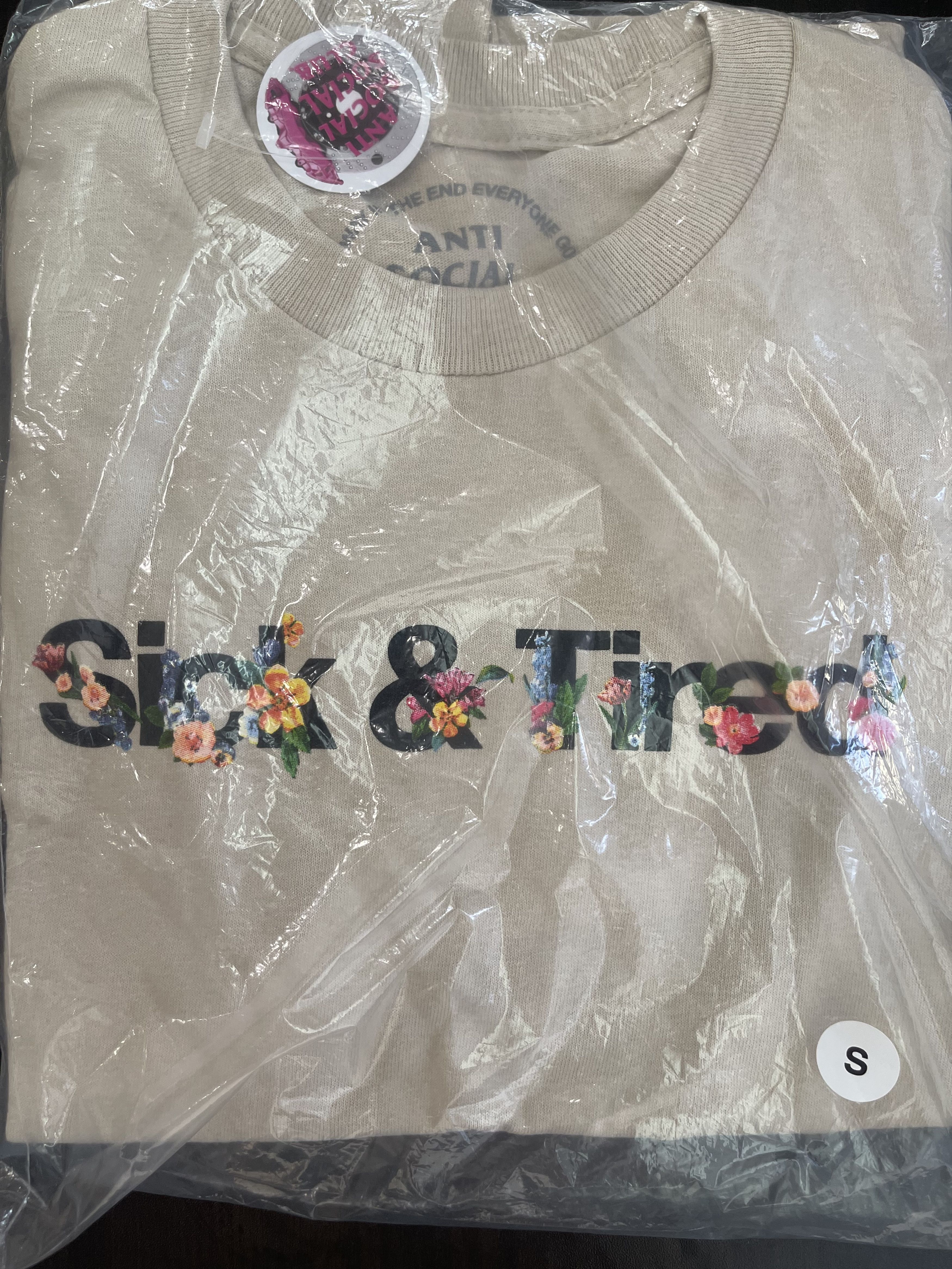 Anti Social Social Club DS Black ASSC Sick & Tired Self Conclusion Sand Tee FTP FOG Size US S / EU 44-46 / 1 - 2 Thumbnail