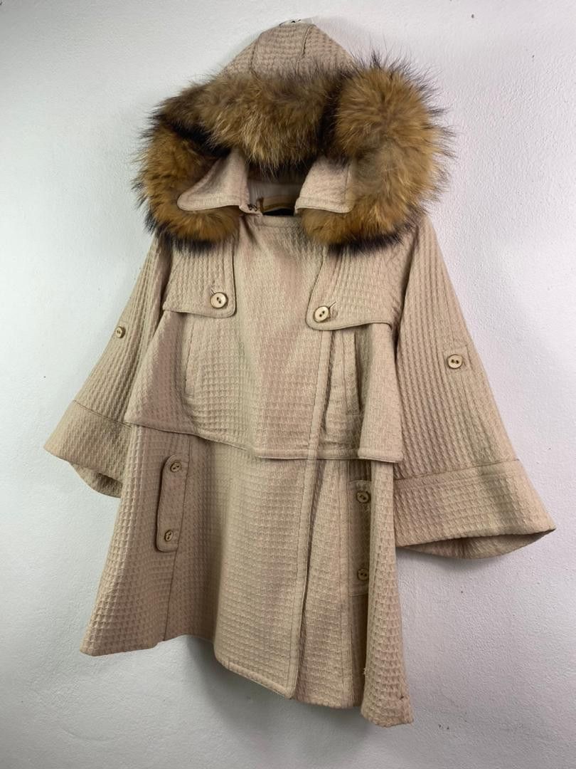 ATSURO TAYAMA × Designer × Le Grande Bleu (L.G.B.) Japanese Designer Atsuro Tayama Fur Winter Jacket Size S / US 4 / IT 40 - 2 Thumbnail