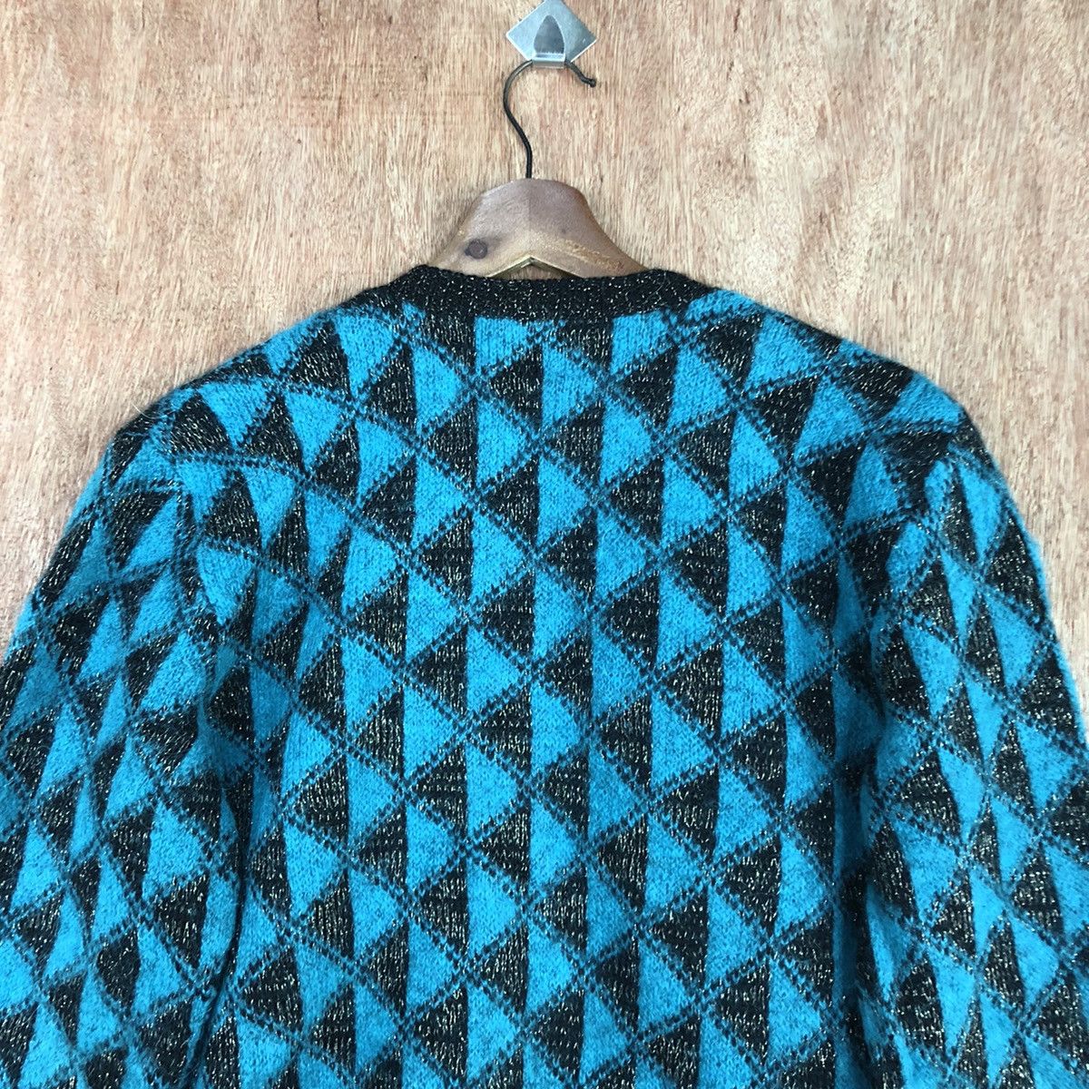 Japanese Brand Japan Green Shag Shaggy Cardigan knitwear #H095 Size US M / EU 48-50 / 2 - 11 Thumbnail