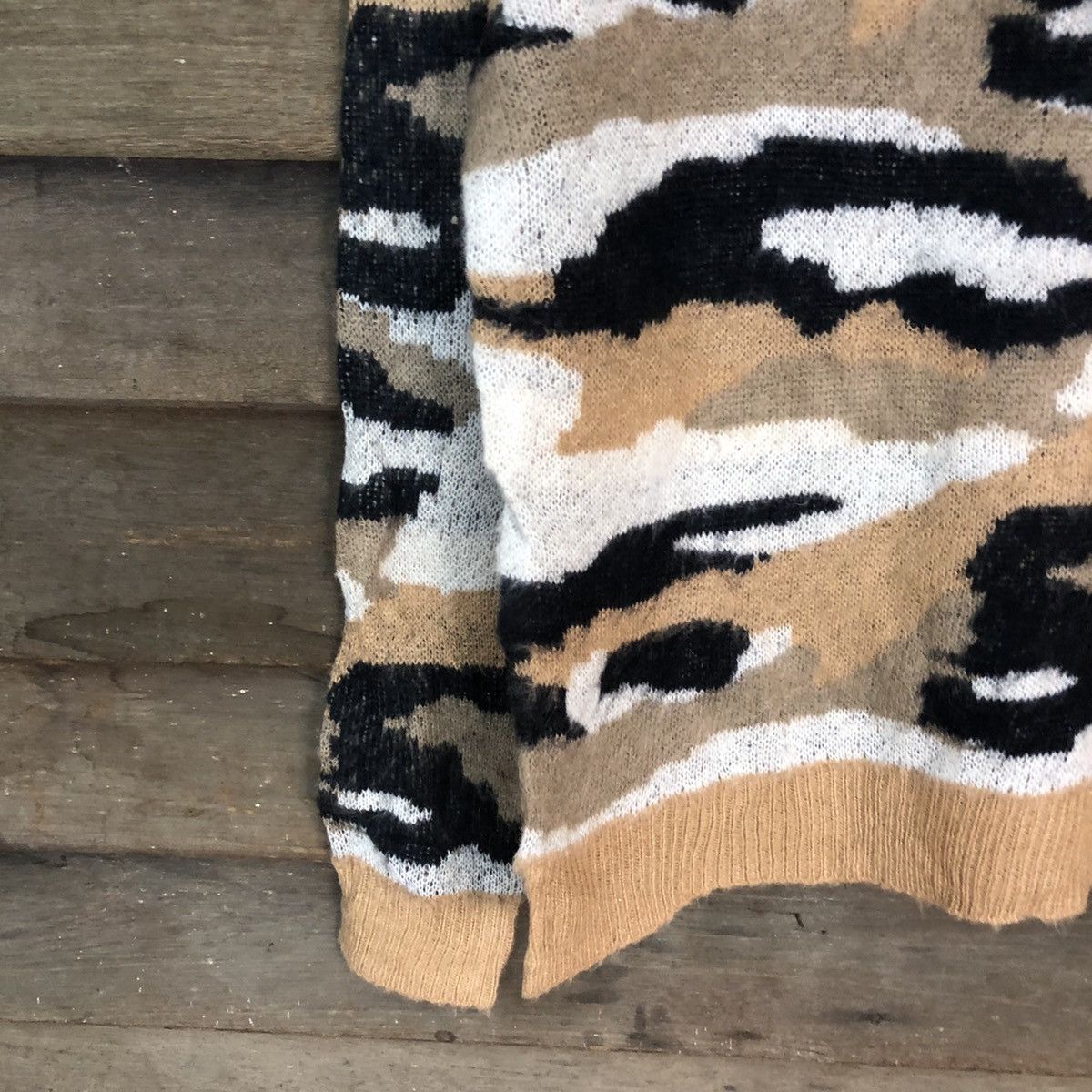 Homespun Knitwear × Japanese Brand Chip Chop Brown Camo Knitwear sweatshirt japan #6858 Size US S / EU 44-46 / 1 - 4 Thumbnail