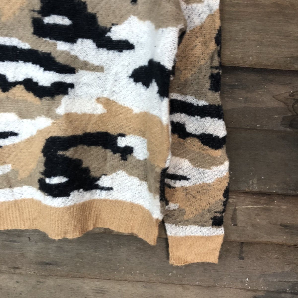Homespun Knitwear × Japanese Brand Chip Chop Brown Camo Knitwear sweatshirt japan #6858 Size US S / EU 44-46 / 1 - 5 Thumbnail