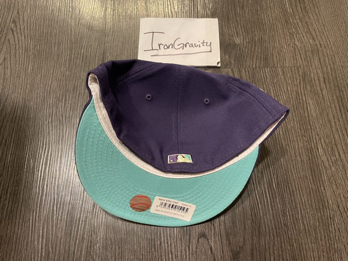 MLB × New Era × Topperz 7 1/2 Topperz Houston Astros Purple Grape Hornet Fitted Size ONE SIZE - 5 Thumbnail