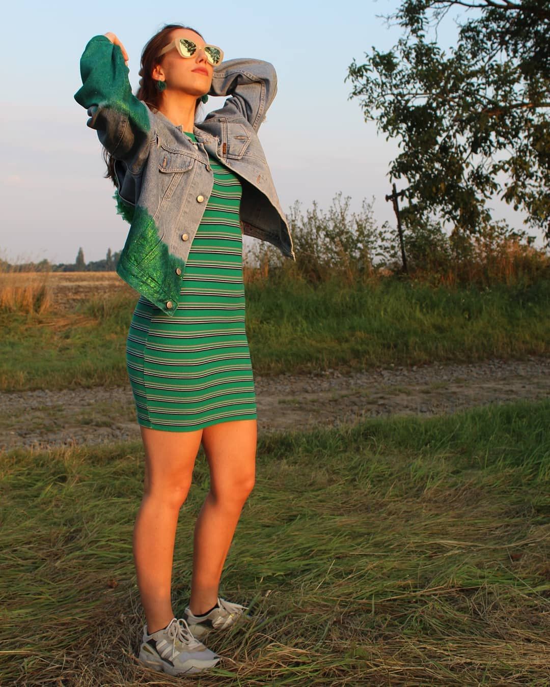Handmade Denim jacket with handmade organza flowers (all sizes) Size US M / EU 48-50 / 2 - 6 Thumbnail