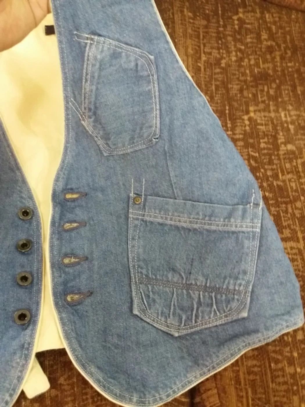 Japanese Brand × Johnbull John Bull blue denim vest 100% cotton armpit 17inches Size US M / EU 48-50 / 2 - 8 Thumbnail