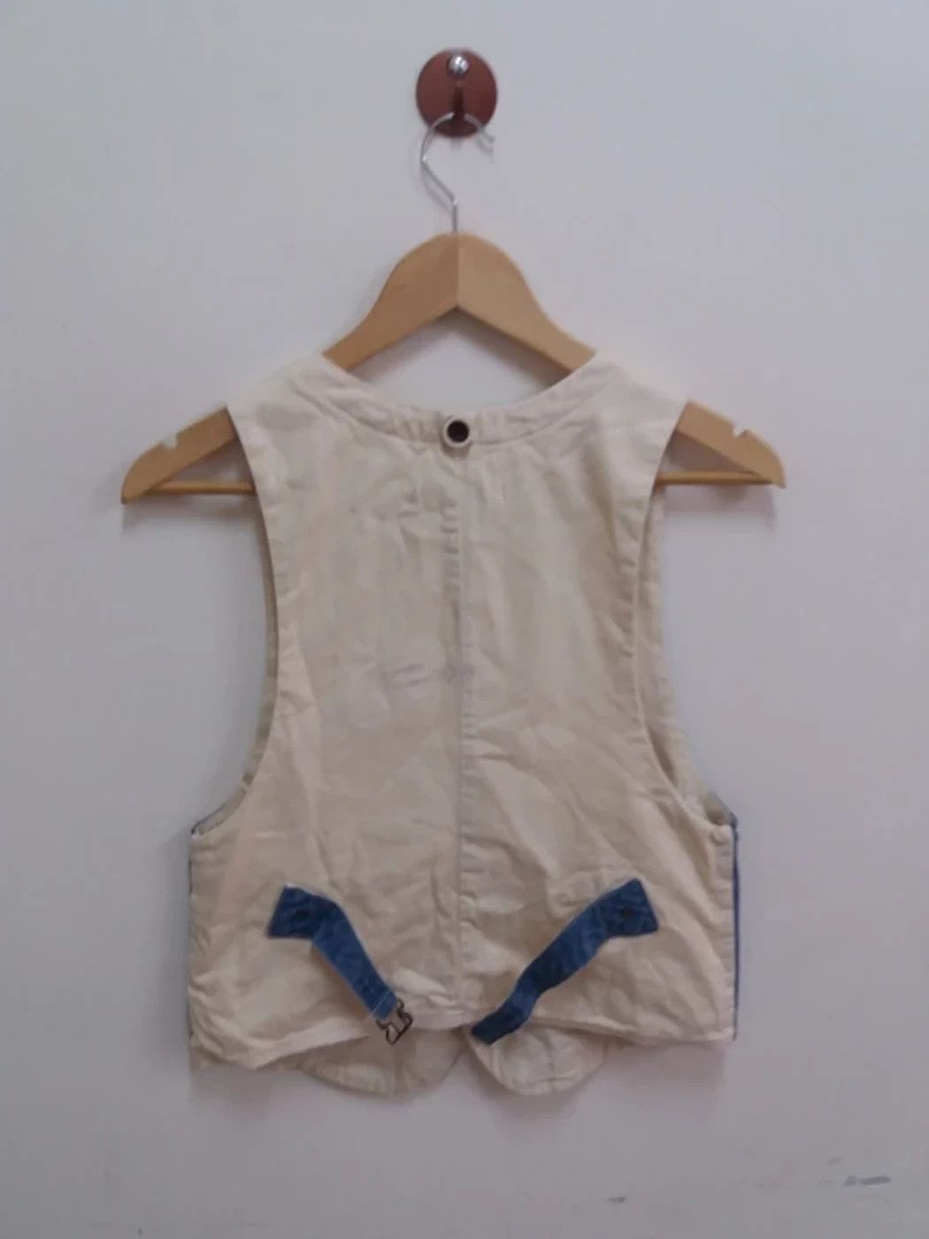 Japanese Brand × Johnbull John Bull blue denim vest 100% cotton armpit 17inches Size US M / EU 48-50 / 2 - 3 Thumbnail