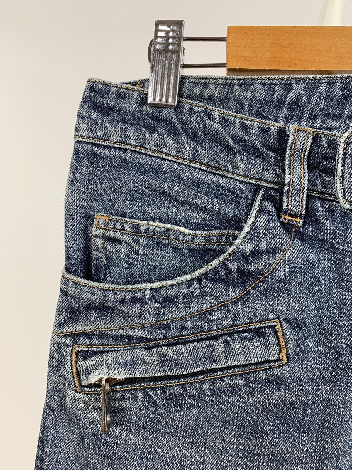 Balmain Paris Biker Blue Denim Skinny Jeans Pants