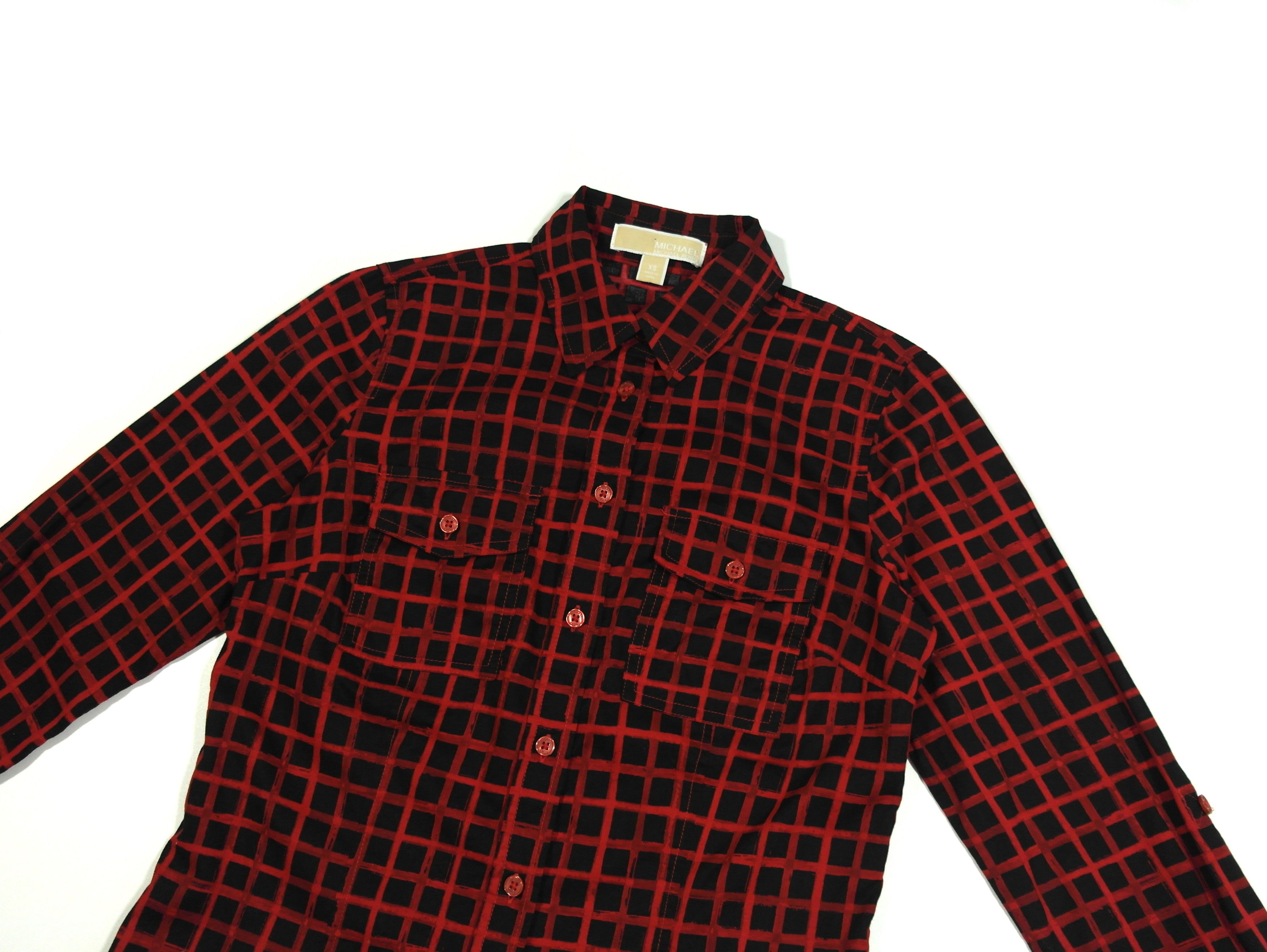 Michael Kors Michael Kors Plaid Shirt Womens Sz XS Size XS / US 0-2 / IT 36-38 - 3 Thumbnail