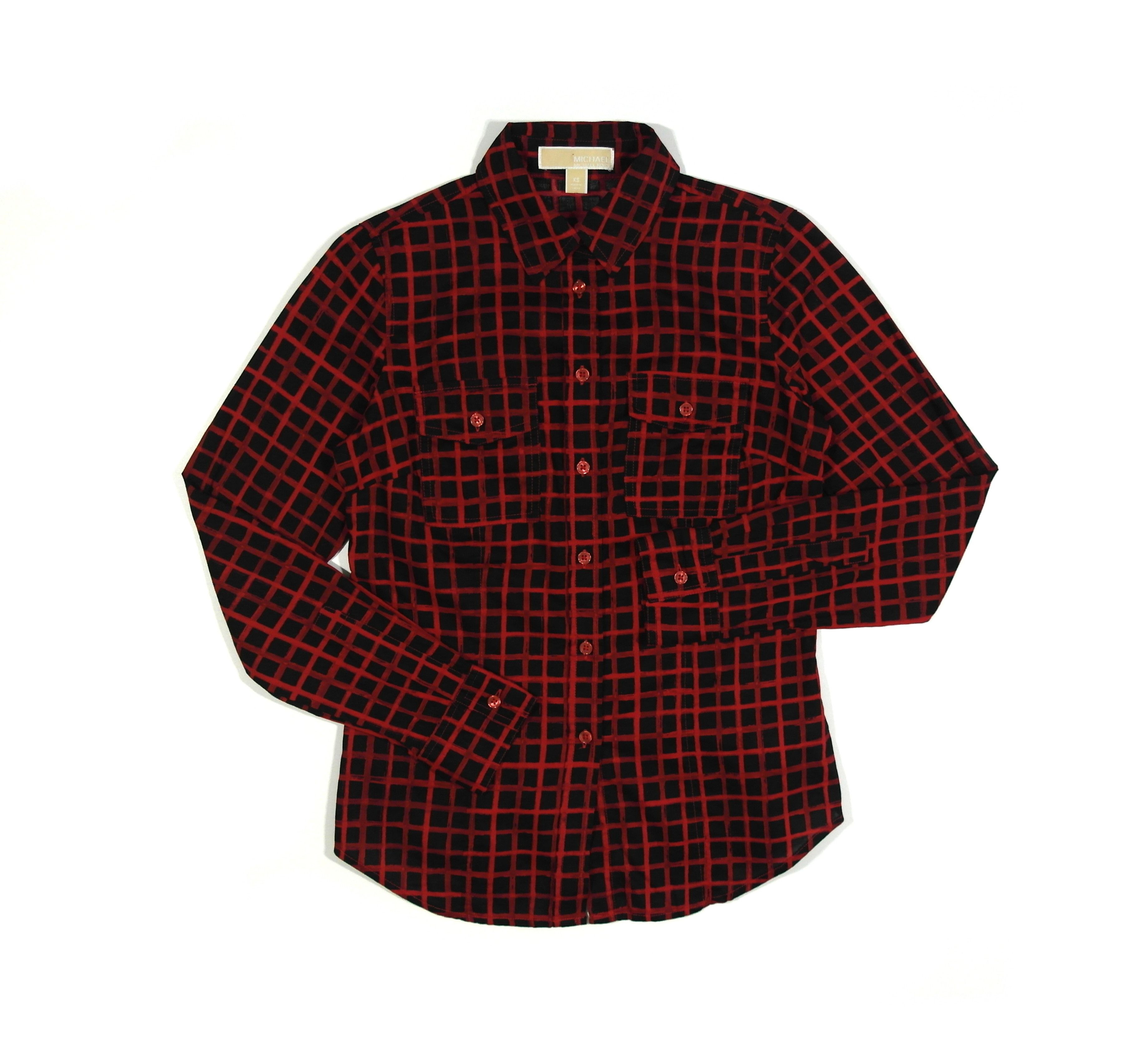 Michael Kors Michael Kors Plaid Shirt Womens Sz XS Size XS / US 0-2 / IT 36-38 - 1 Thumbnail